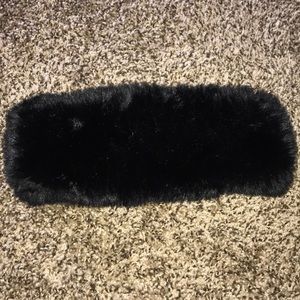 Fur ear warmer headband